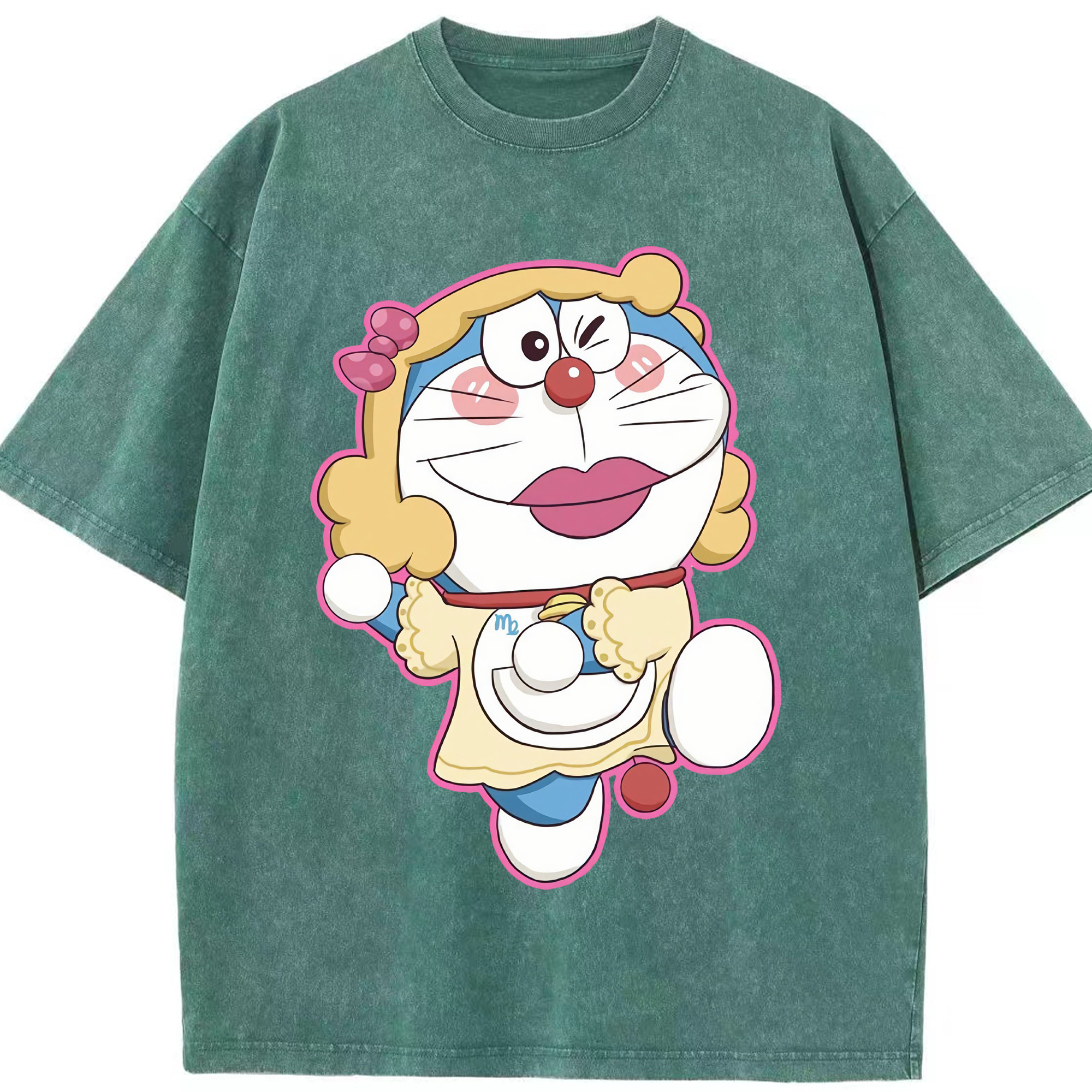 （画像用） ドラえもん Doraemon 綿100% ヴィンテージ風 半袖Tシャツ（フロントプリント）